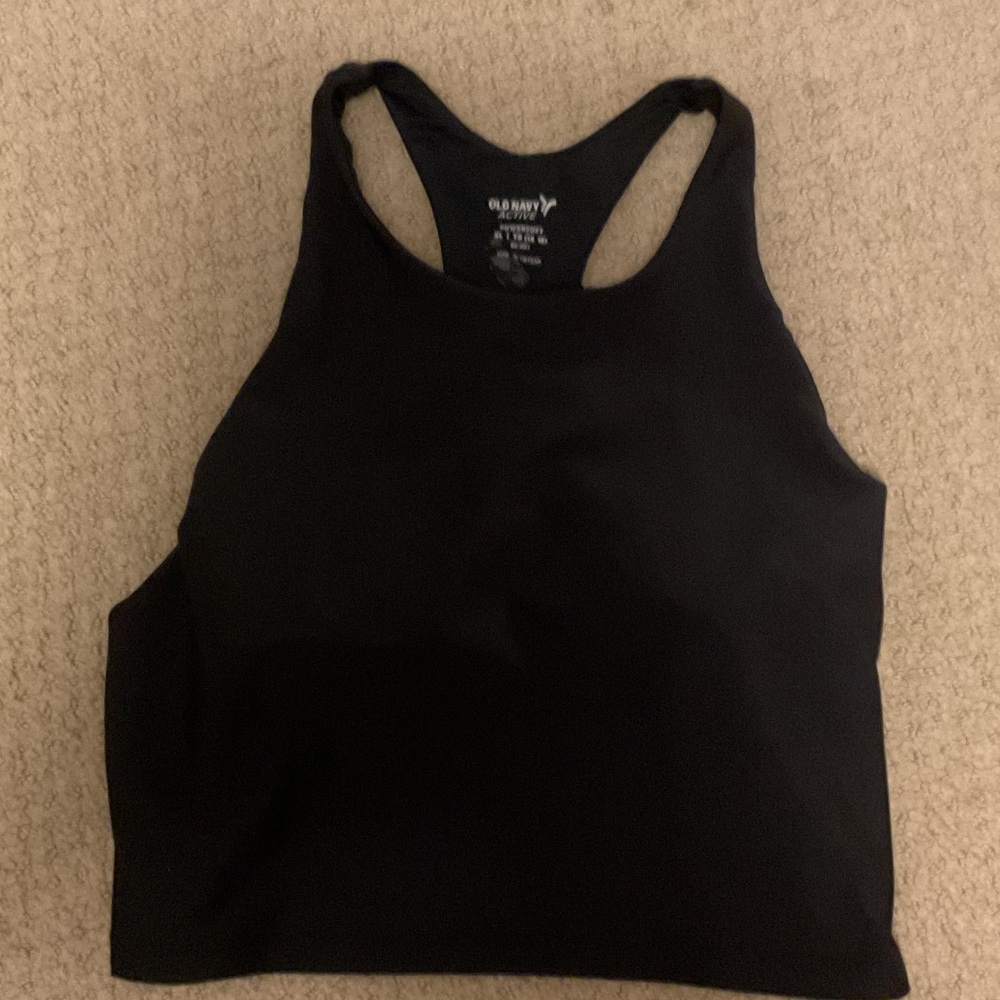 Old Navy Black Sports Bra double lined barely worn